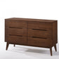 Vig Furniture Modrest Lewis Mid-Century Modern Walnut Dresser | Modishstore | Dressers