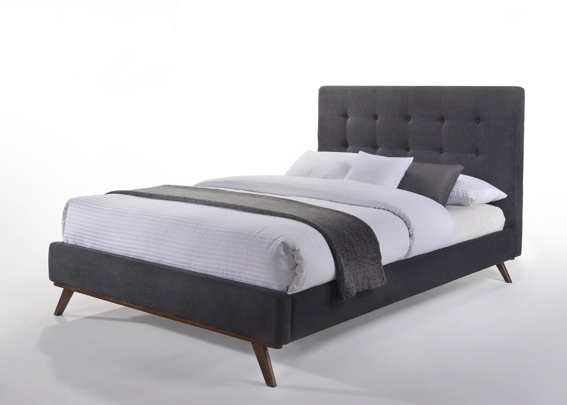 Modrest Addison Mid-Century Modern Grey & Walnut Bedroom Set | Bedroom Sets | Modishstore - 4