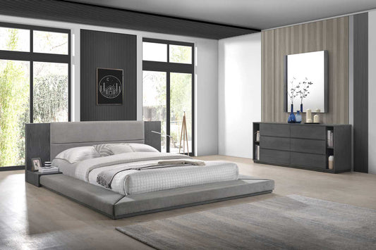 Nova Domus Jagger Modern Grey Bed | Beds | Modishstore