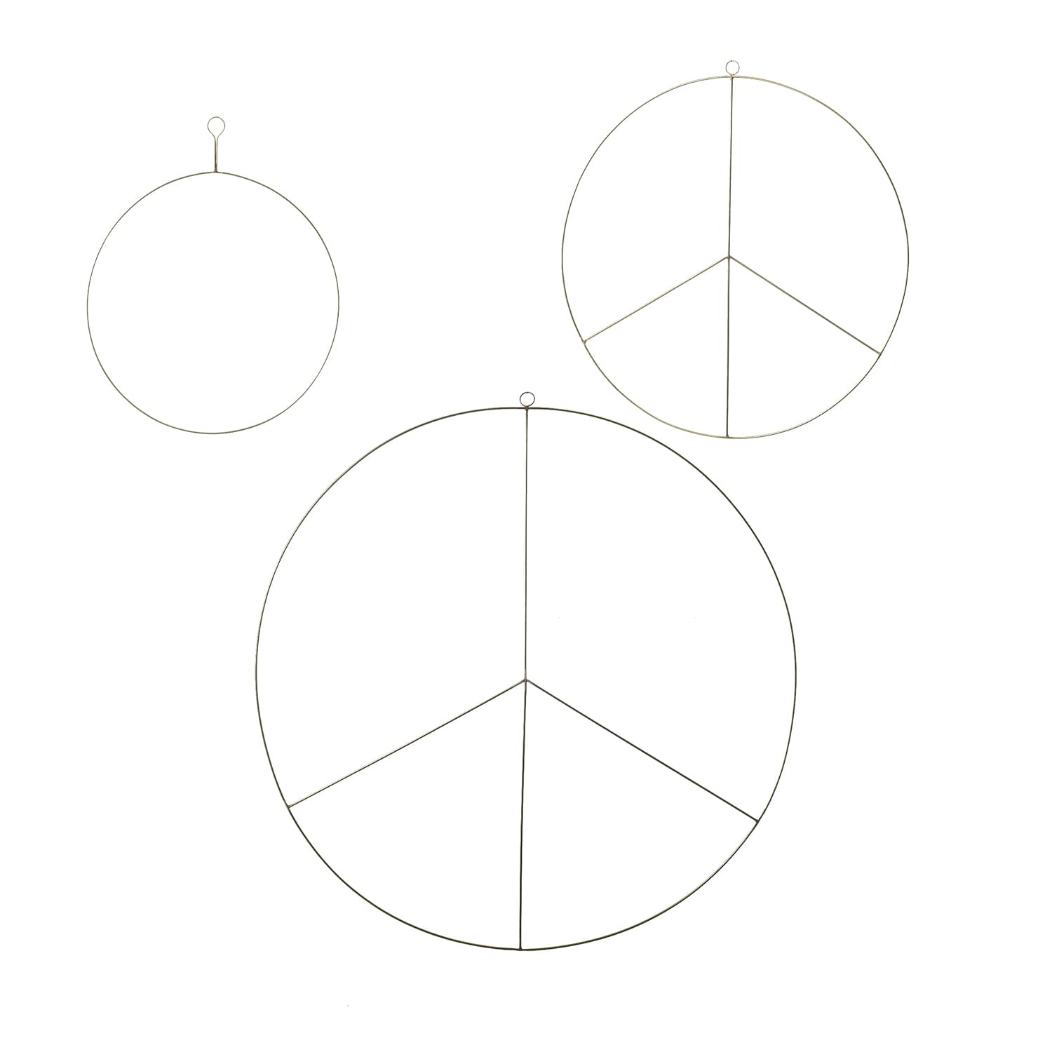 Ring Brass Wreath Set of 10 By Accent Decor | Garland & Wreath | Modishstore - 12