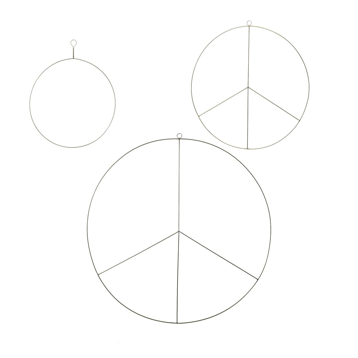 Peace Brass Wreath Set of 6 by Accent Decor | Garland & Wreath | Modishstore - 7