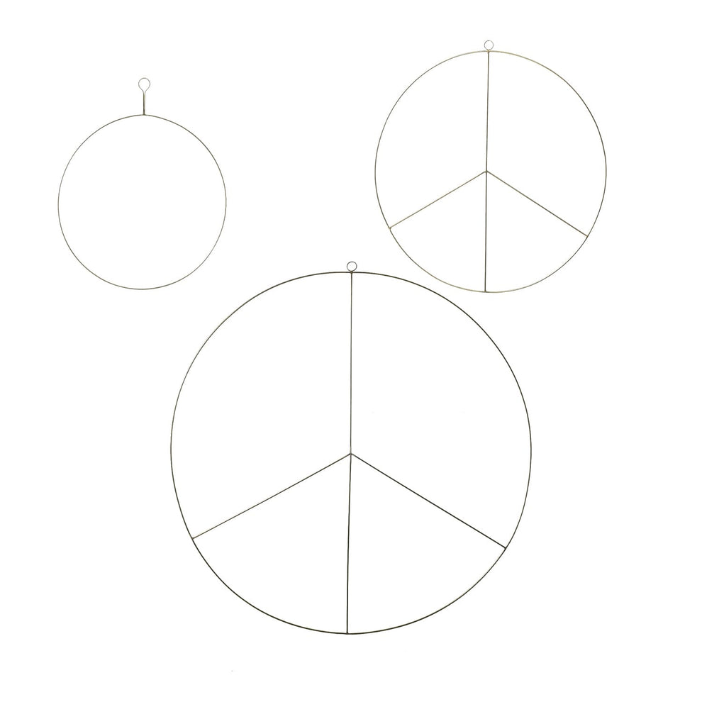 Peace Brass Wreath Set Of 4 by Accent Decor | Garland & Wreath | Modishstore - 7