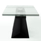 Modrest Bronwin - Modern Glass & Black Metal Extendable Dining Table-5