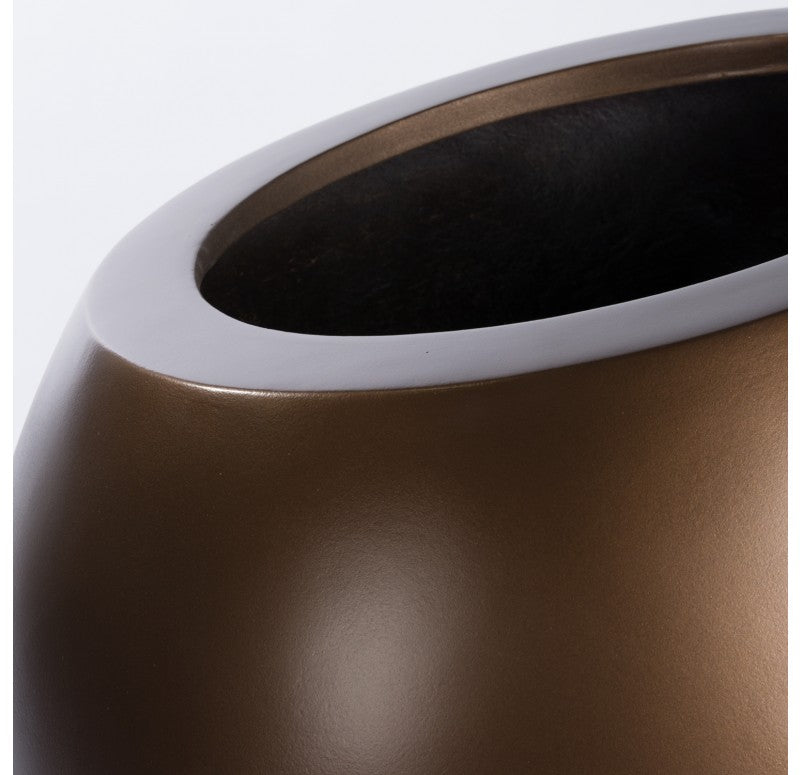 Fiberglass: Sherry Planter, Bronze by Gold Leaf Design Group | Outdoor Planters, Troughs & Cachepots | Modishstore - 3