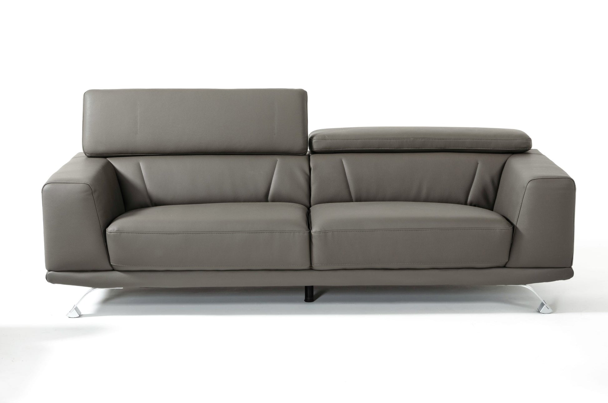 Divani Casa Brustle - Modern Dark Grey Eco-Leather 89" Sofa | Modishstore | Sofas