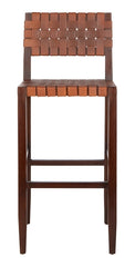 Safavieh Paxton Woven Leather Barstool