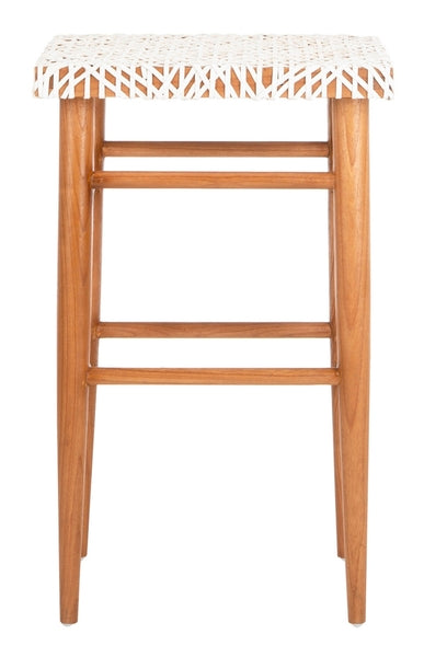 Safavieh Kaleo Woven Leather Barstool | Bar Stools | Modishstore - 1