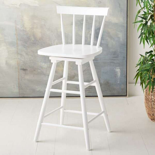 Safavieh Tally Wood Counter Stool - White | Counter Stools | Modishstore