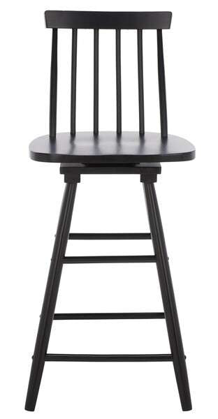 Safavieh Quai Swivel Counter Stool - Black | Counter Stools | Modishstore - 2