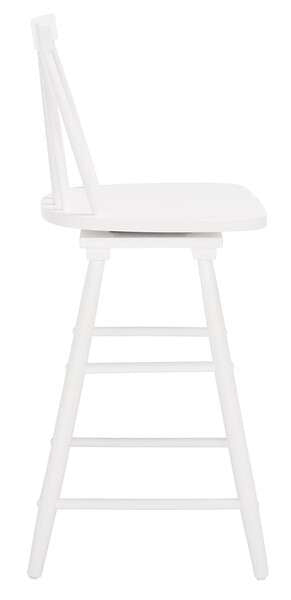 Safavieh Quai Swivel Counter Stool - White | Counter Stools | Modishstore - 3