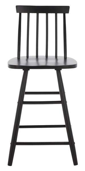 Safavieh May Wood Counter Stool - Black | Counter Stools | Modishstore - 2