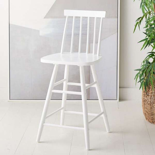 Safavieh May Wood Counter Stool - White | Counter Stools | Modishstore