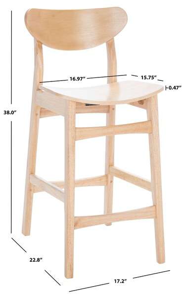 Safavieh Thaxton Counter Stool - Natural | Counter Stools | Modishstore - 4