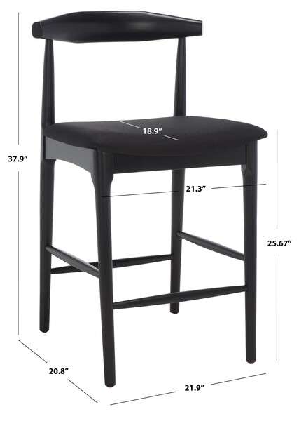 Safavieh Lionel Retro Counter Stool - Black | Counter Stools | Modishstore - 4