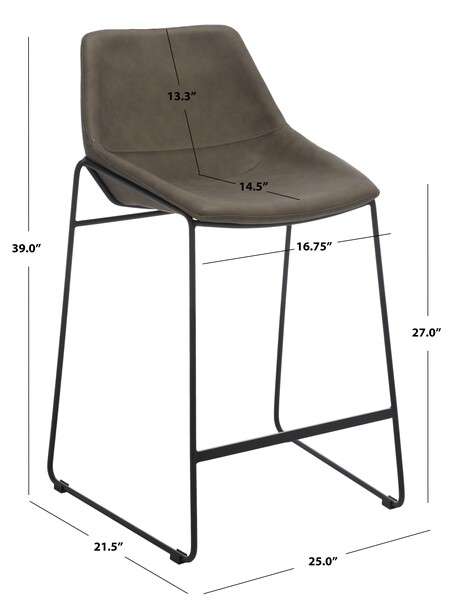 Safavieh Alexis Mid Century Counter Stool - Ash | Counter Stools | Modishstore - 4