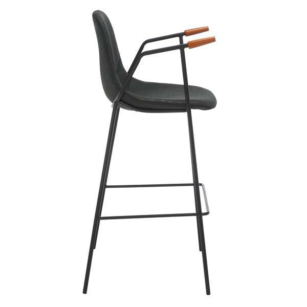 Safavieh Tanner Mid Century Barstool - Black Body | Bar Stools | Modishstore - 2