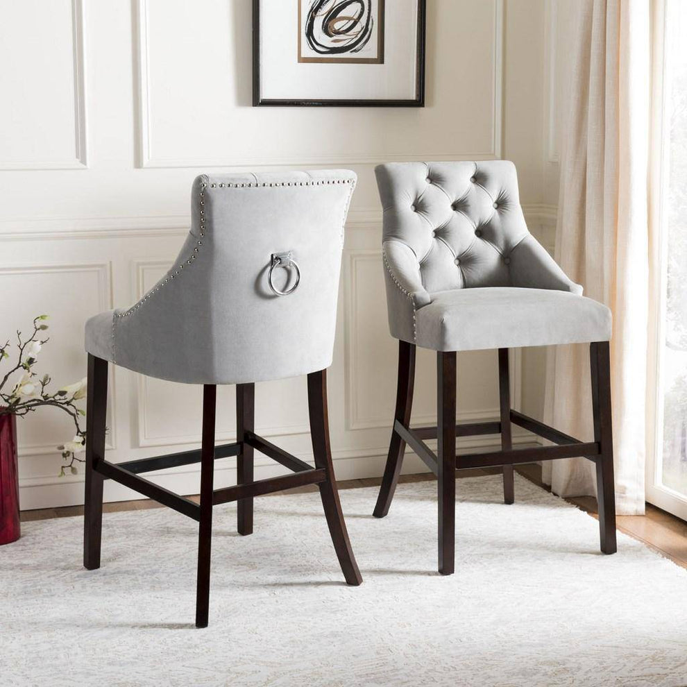 Safavieh Eleni Tufted Wing Back Bar Stool | Bar Stools | Modishstore - 9