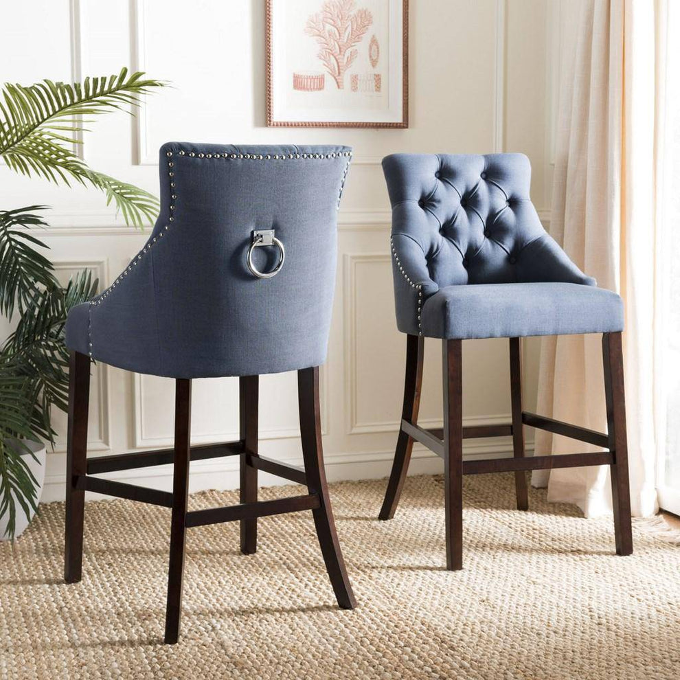 Safavieh Eleni Tufted Wing Back Bar Stool | Bar Stools | Modishstore - 10