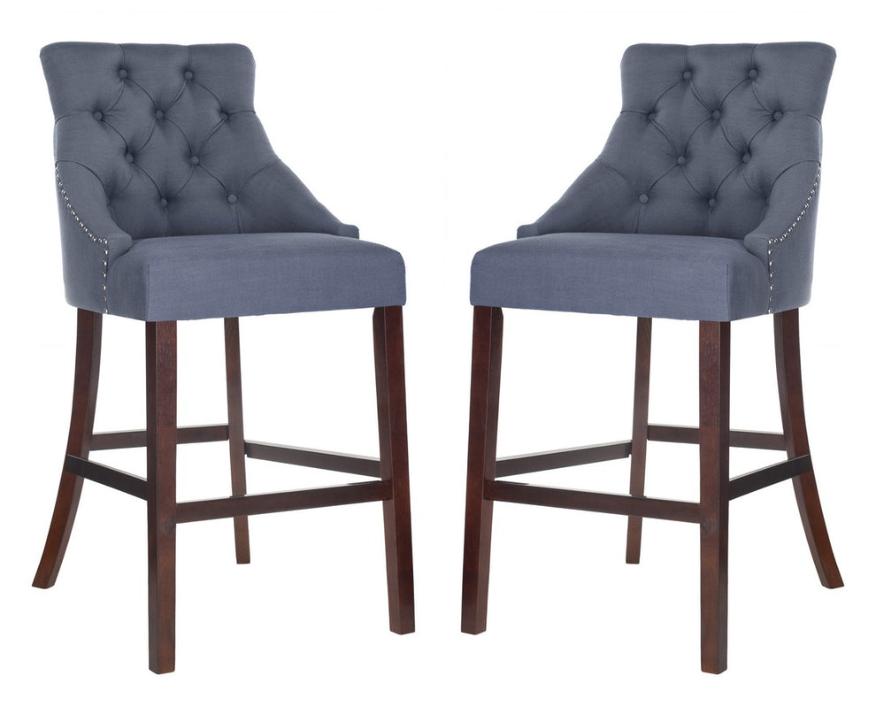 Safavieh Eleni Tufted Wing Back Bar Stool | Bar Stools | Modishstore - 3