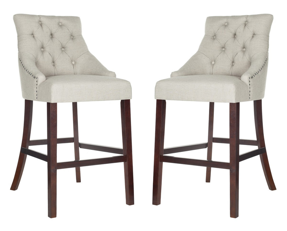 Safavieh Eleni Tufted Wing Back Bar Stool | Bar Stools | Modishstore - 4