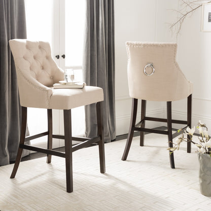 Safavieh Eleni Tufted Wing Back Bar Stool | Bar Stools | Modishstore - 5