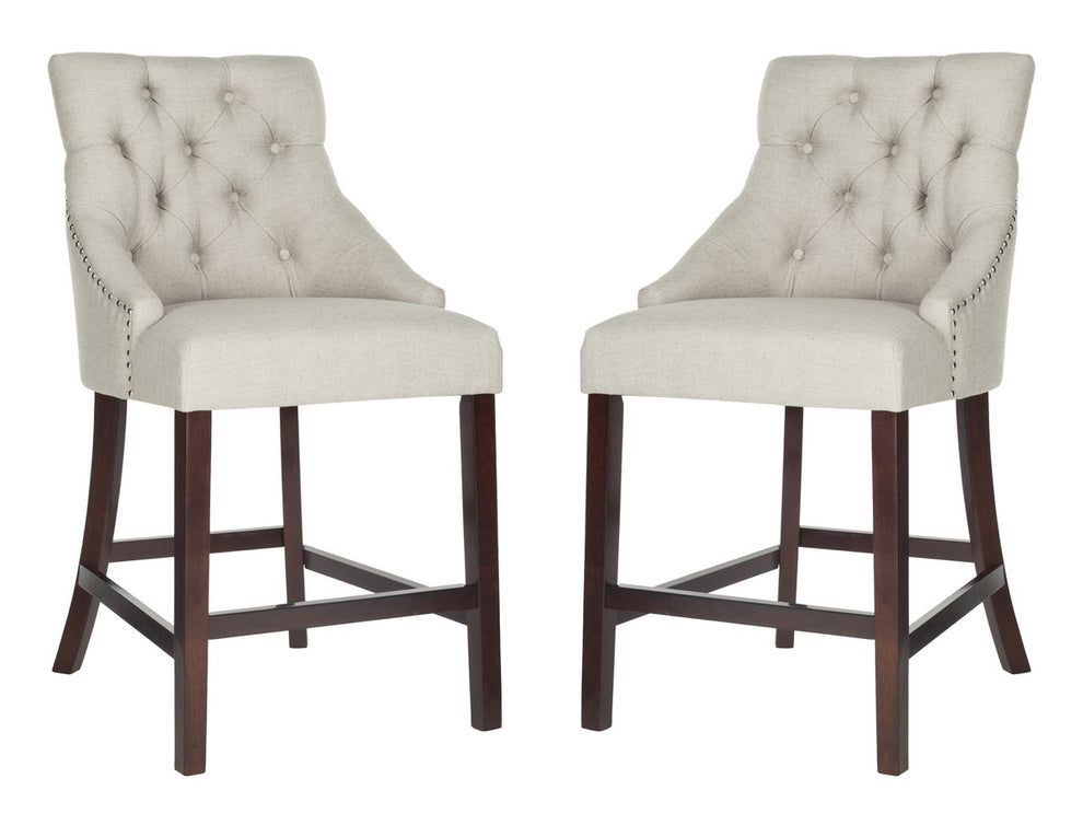 Safavieh Eleni Tufted Wing Back Counter Stool | Counter Stools | Modishstore - 3