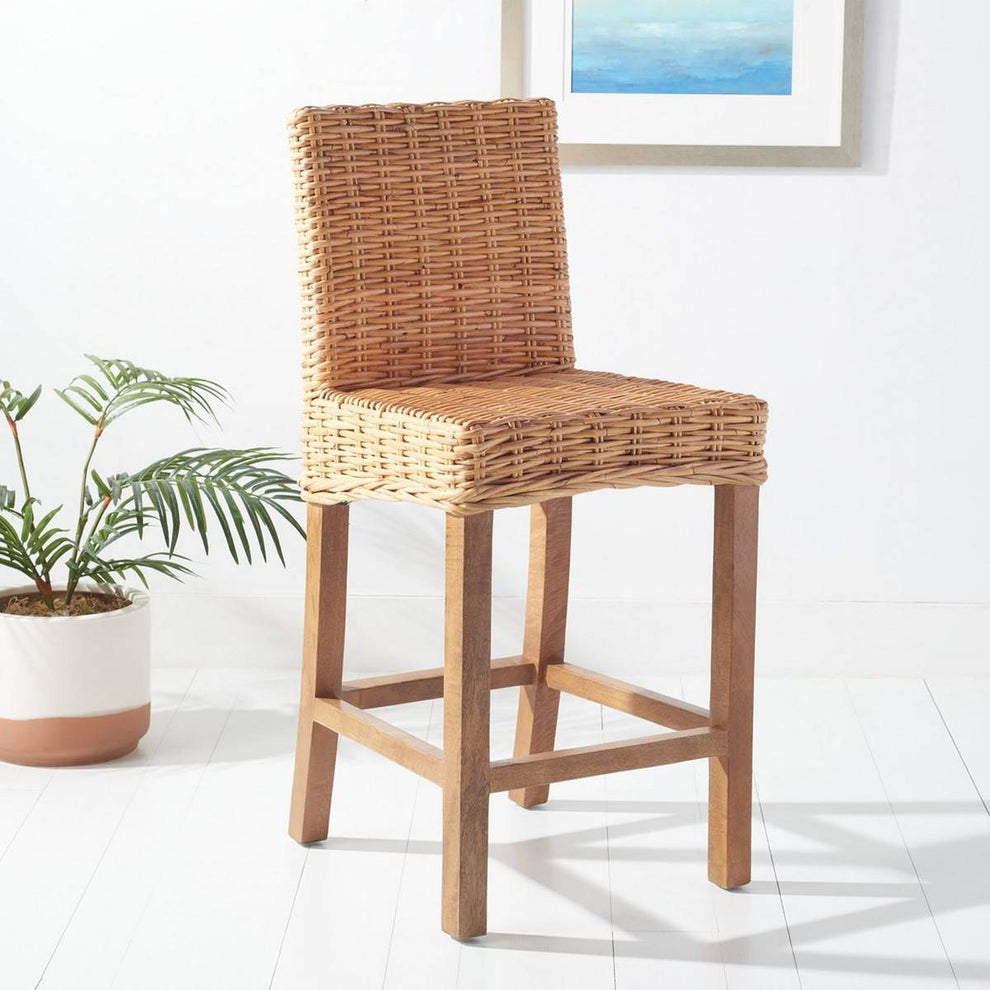 Safavieh Tobie Rattan Counter Stool | Counter Stools | Modishstore - 6