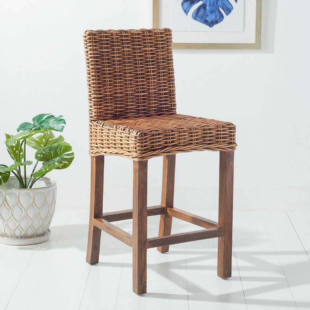 Safavieh Tobie Rattan Counter Stool | Counter Stools | Modishstore - 5