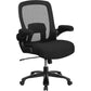Big & Tall Office Chair | Black Mesh Executive Swivel Office Chair With Lumbar And Back Support And Wheels By Flash Furniture | Office Chairs | Modishstore