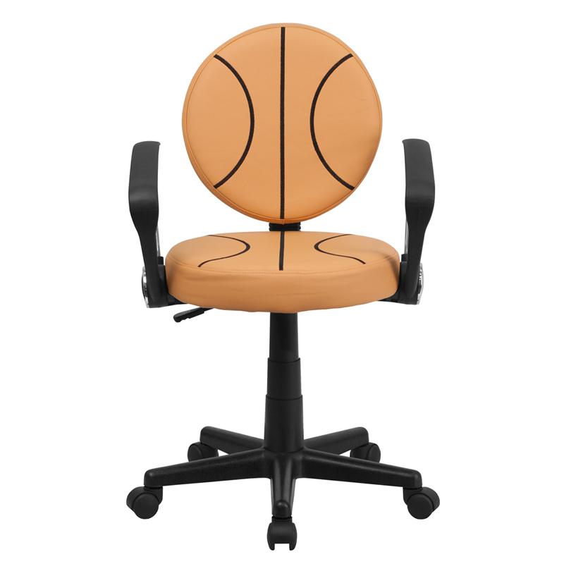 Basketball Swivel Task Office Chair With Arms By Flash Furniture | Office Chairs | Modishstore - 4