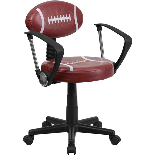 Football Swivel Task Office Chair With Arms By Flash Furniture | Office Chairs | Modishstore