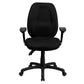High Back Black Fabric Multifunction Ergonomic Executive Swivel Office Chair With Adjustable Arms By Flash Furniture | Office Chairs | Modishstore - 4