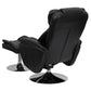 Transitional Multi-Position Recliner And Ottoman With Chrome Base In Black Leathersoft By Flash Furniture | Recliners | Modishstore - 4