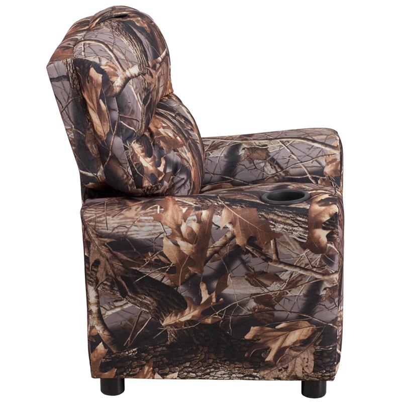 Contemporary Camouflaged Fabric Kids Recliner With Cup Holder By Flash Furniture | Recliners | Modishstore - 2