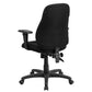 Mid-Back Black Fabric Multifunction Swivel Ergonomic Task Office Chair With Adjustable Arms By Flash Furniture | Office Chairs | Modishstore - 3