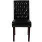 Hercules Series Black Leathersoft Parsons Chair With Rolled Back, Accent Nail Trim And Walnut Finish By Flash Furniture | Dining Chairs | Modishstore - 4