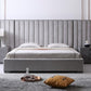 Modrest Buckley - Modern Grey & Black Stainless Steel Bed w/ Nightstands | Modishstore | Beds