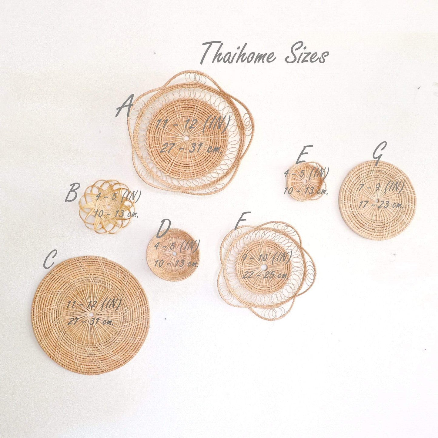 Pe Cha Lee - Wall Hanging DeCor (Set Of 7) By Thaihome | Wall Decor | Modishstore - 2