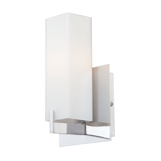 Moderno 1-Light Wall Lamp in Chrome with Rectangular White Opal Glass ELK Lighting | Wall Lamps | Modishstore