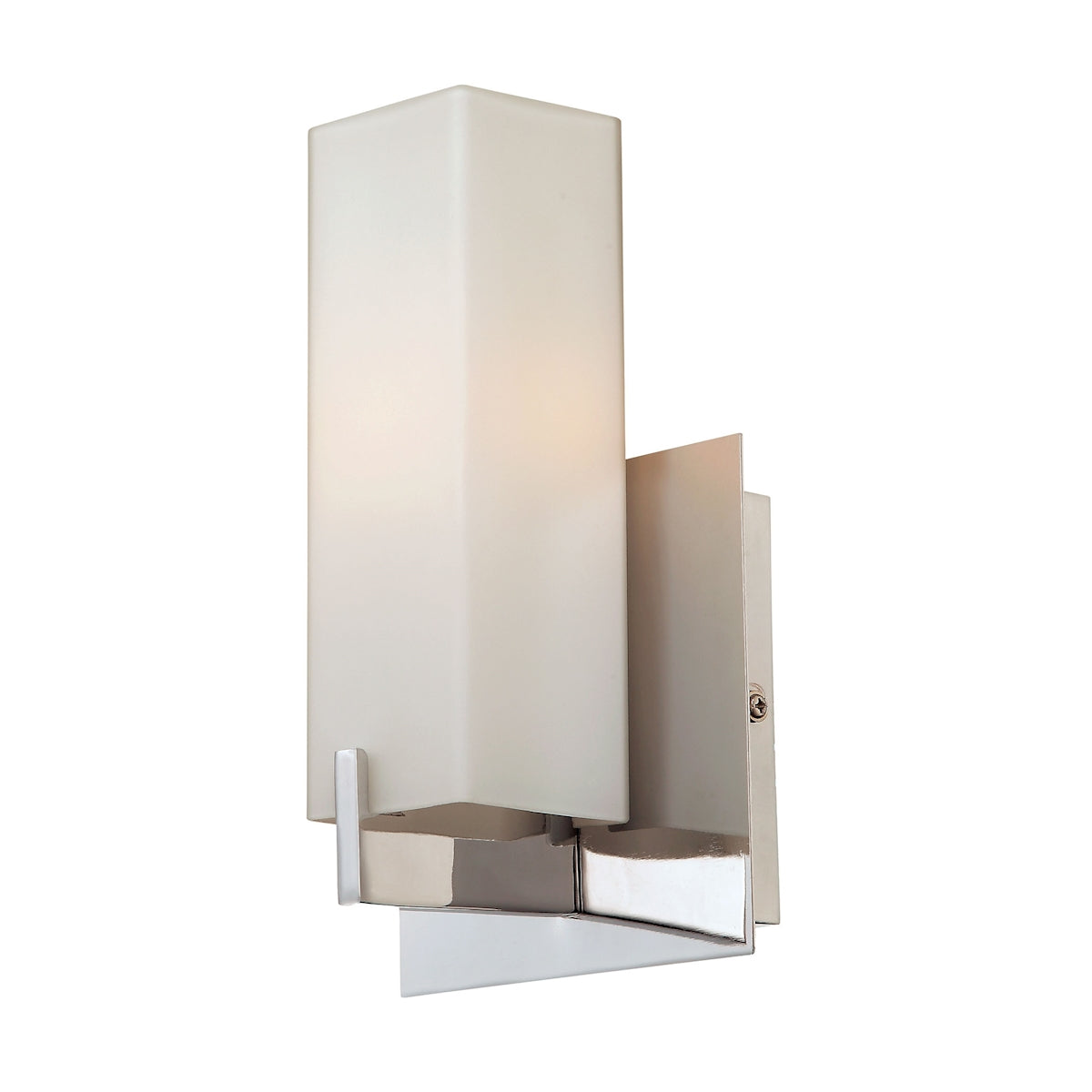 Moderno 1-Light Wall Lamp in Matte Satin Nickel with Rectangular White Opal Glass ELK Lighting | Wall Lamps | Modishstore