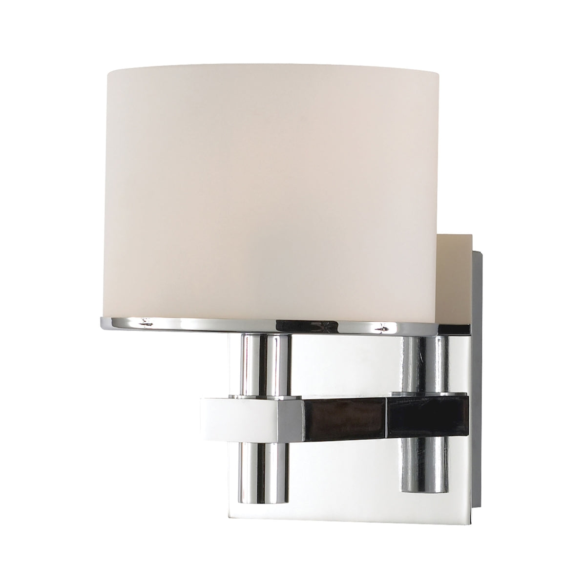 Ombra Vanity - 1-Light w/lamp. White Opal glass / Chrome finish. ELK Lighting | Vanity Light | Modishstore