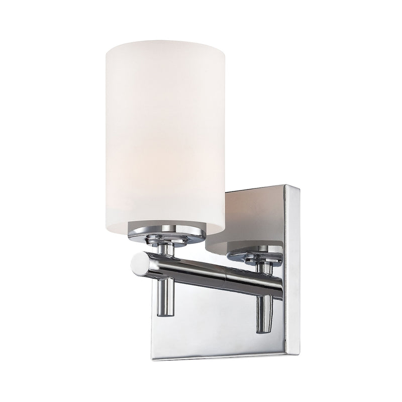 Barro 1-Light Vanity Lamp in Chrome with White Opal Glass ELK Lighting | Vanity Light | Modishstore