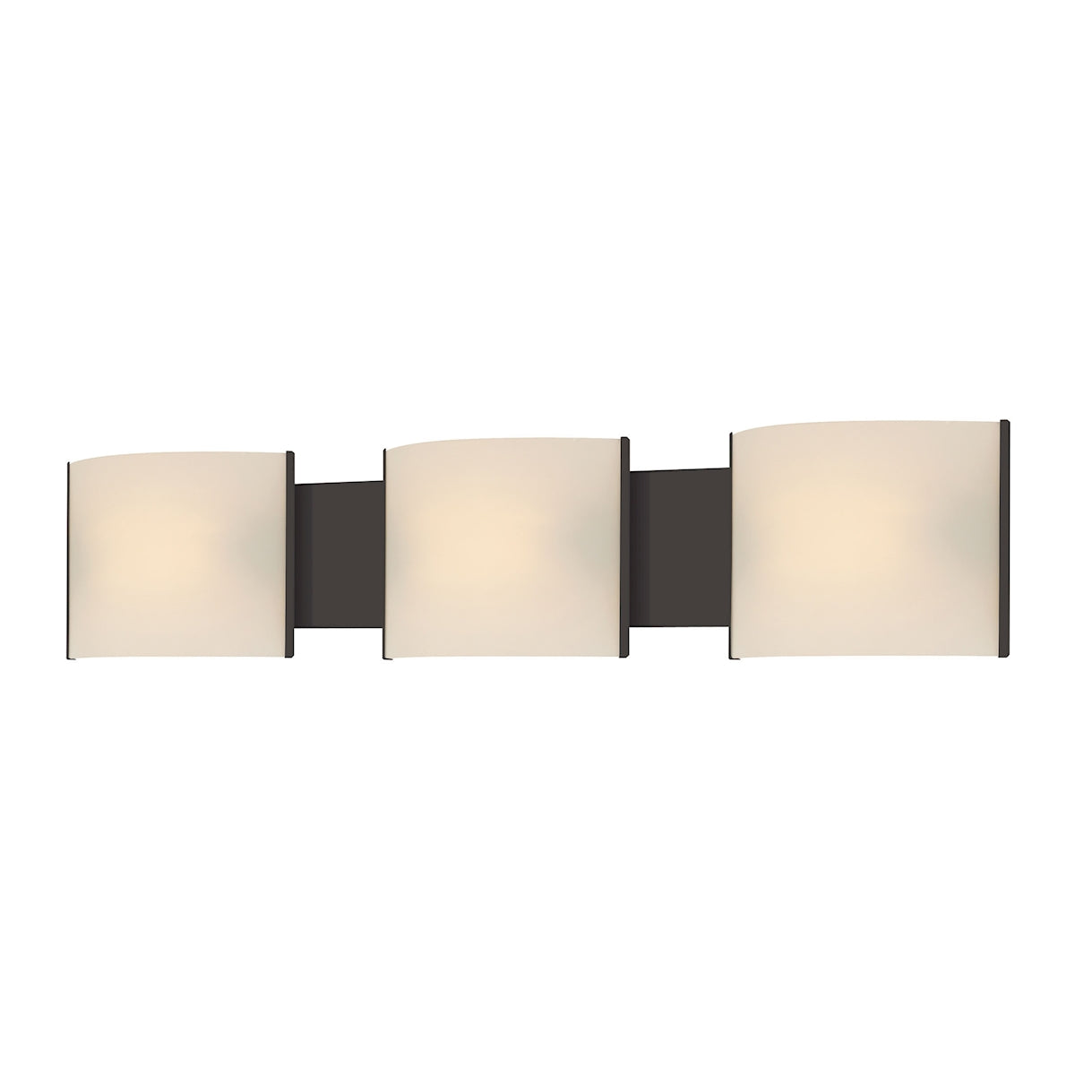 Pannelli 3-Light Vanity Sconce in Oil Rubbed Bronze with Hand-formed White Opal Glass ELK Lighting | Sconces | Modishstore