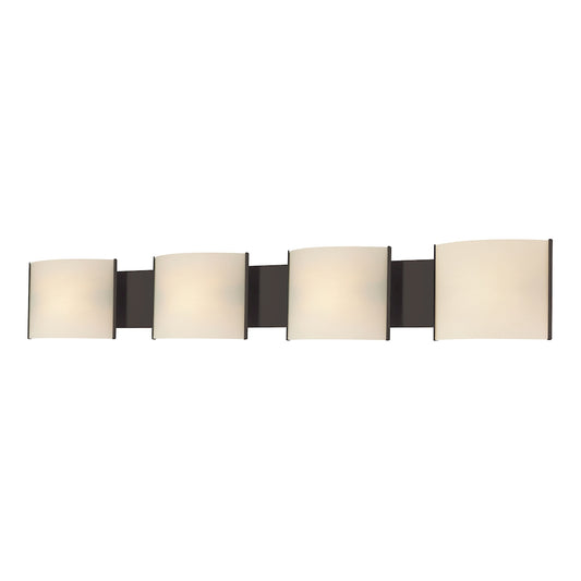 Pannelli 4-Light Vanity Sconce in Oil Rubbed Bronze with Hand-formed White Opal Glass ELK Lighting | Sconces | Modishstore