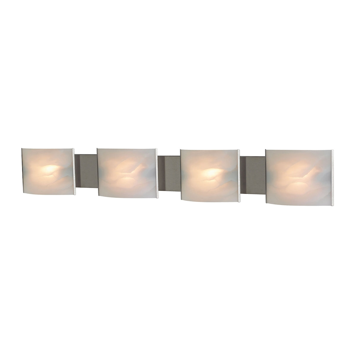 Pannelli 4-Light Vanity Sconce in Stainless Steel with Hand-formed White Alabaster Glass ELK Lighting | Sconces | Modishstore