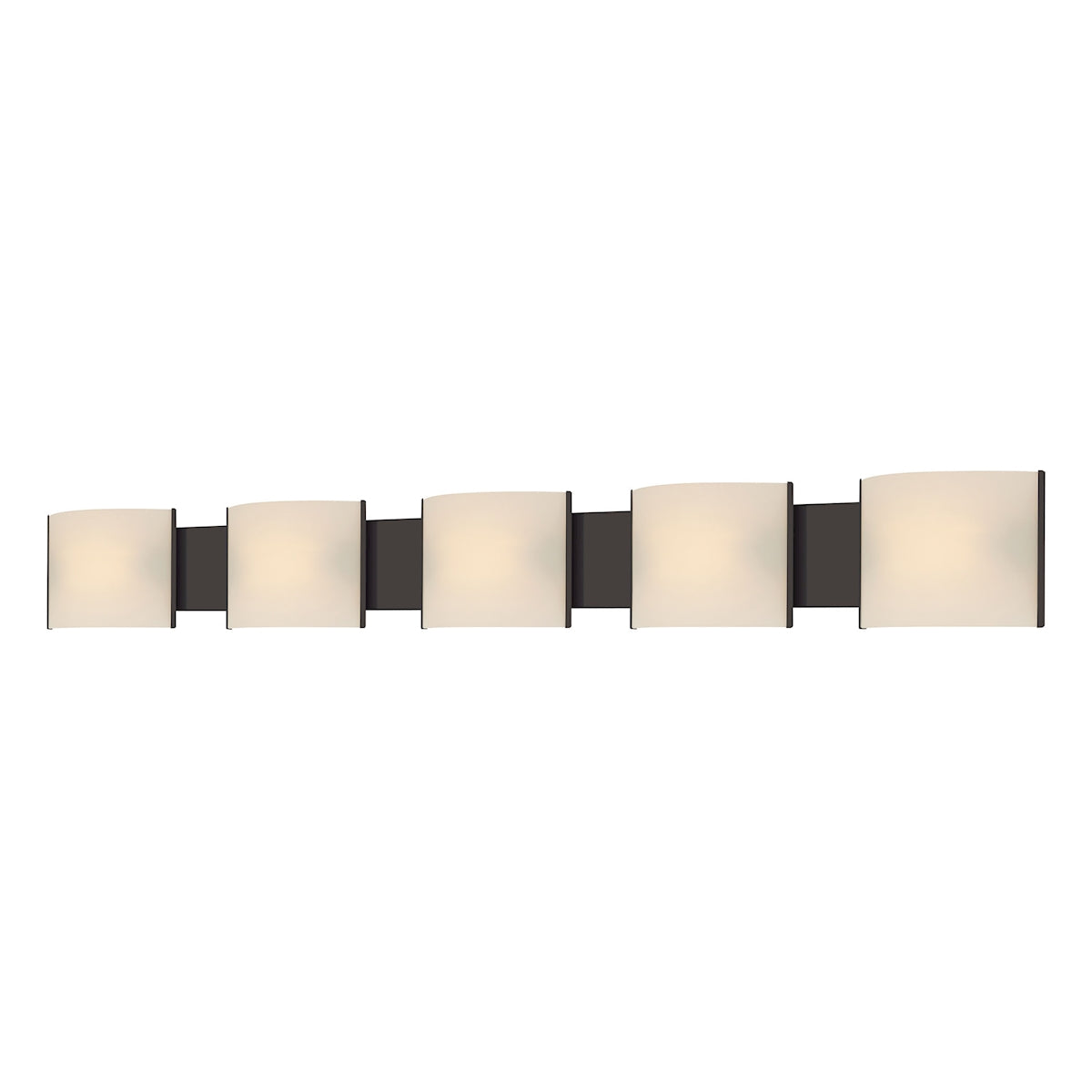 Pannelli 5-Light Vanity Sconce in Oil Rubbed Bronze with Hand-formed White Opal Glass ELK Lighting | Sconces | Modishstore