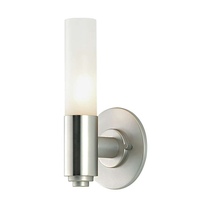 Single-Lamp Wall Sconce with White Opal Glass  Chrome finish | Vanity Light | Modishstore