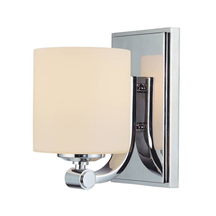 Slide Single Lamp with Cylinder White Opal Glass / Chrome finish ELK Lighting | Wall Lamps | Modishstore