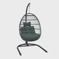 LeisureMod Wicker 2 Person Double Folding Hanging Egg Swing Chair