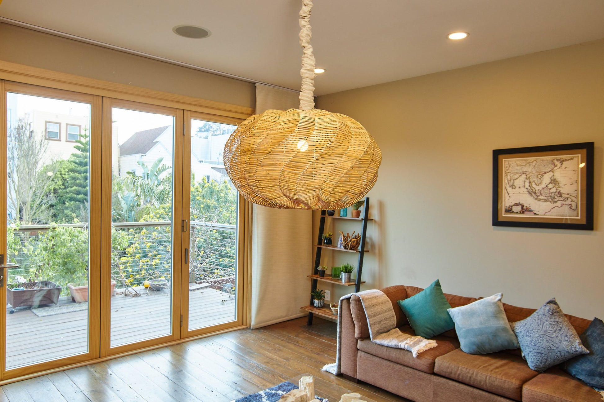 Rattan Spiral Sea Shell Pendant Light by Artisan Living-4